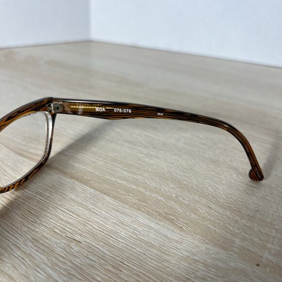 Fiction by L.A. Eyeworks BOA 076-076 Eyeglasses FRAMES ONLY Striped Brown main image 8